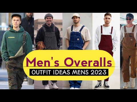 Men's Overalls Outfit Ideas 2023 | Dungrees men fashion.