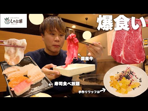 【食べ放題】しゃぶ葉の高級な国産牛コースは実際美味しいのか検証してみた！！！