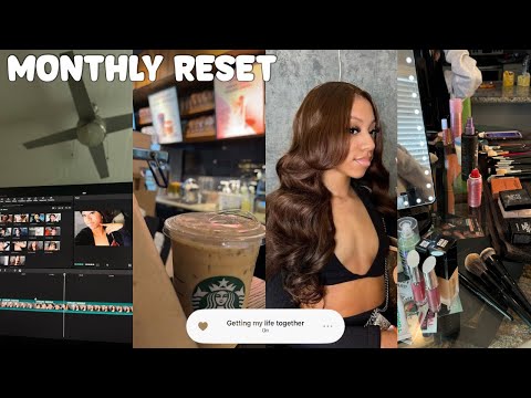 MONTHLY RESET VLOG| Getting my life together , life as a Nail Tech , hair & Lashes , cooking & more