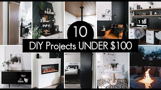 10 DIYS UNDER $100! Affordable Home Improvement Ideas!