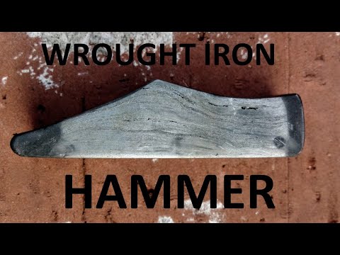 Forging the wrought iron hammer.