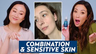 Best Skincare Products for Sensitive, Combination Skin with Redness | DERMATOLOGIST REACTS