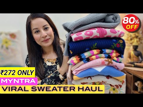 Trending & Most Cutest Sweater Haul Starting 272 ✨ Fuzzy-Knitted Sweaters Haul 2024