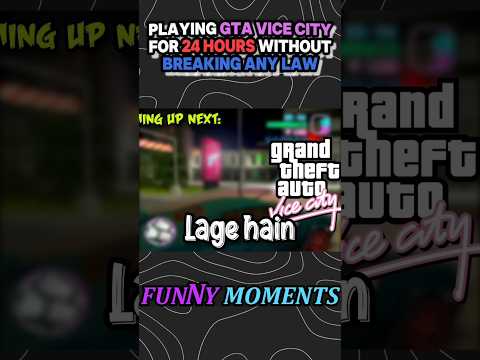 PLAYING GTA VICE CITY FOR 24 HOURS Without Breaking Any LAW. #minecraft #gtav #gtavc #gamingchannel