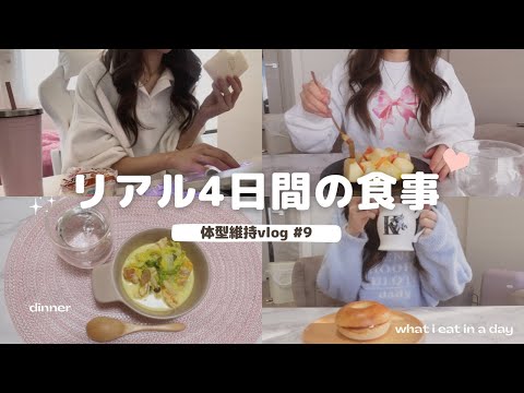 食事vlog ) 細身女の普段のリアルな食事の量🍚【4days】