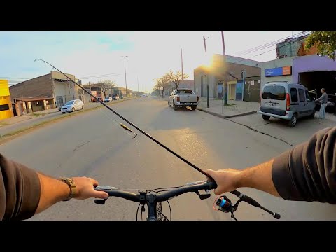 PESCA Y COCINA EN BICICLETA, CEVICHE Y PANCHOS. pesca urbana