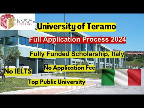 🎓 University of Teramo | Italy | Complete Application Process 2024 | Fully Funded Scholarship | MS.!