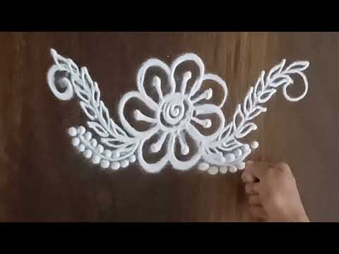 Easy Border rangoli designs | 2 Side Border rangolis| Border rangolis | Daily rangoli #borderrangoli