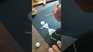 Easy warli painting 🤩#shorts #shortsfeed #trending #youtubeshorts #art #explore