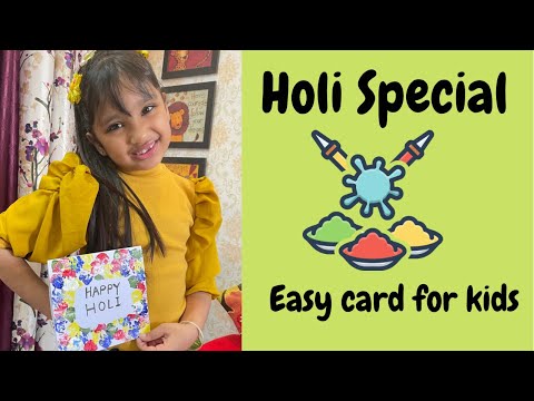 How to make Holi card | Easy Holi Card | Holi Card Making Ideas | Happy Holi Card |Holi Special