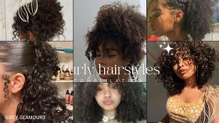 natural hairstyles for girls ;complilation pt2 #hair #curls #curlyhair #curlyhairstyles #hairstyles