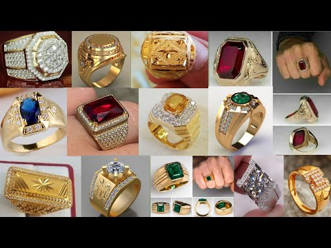 Beautiful Gold And Diamond Rings For Men | Latest Mens Gold Ring Design | New Gold Mens Ring design