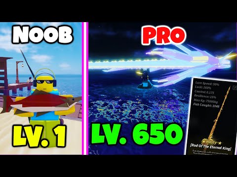 Noob to Pro in FISCH | reached Level 650 | unlocked Rod of the Eternal King | Episode #02