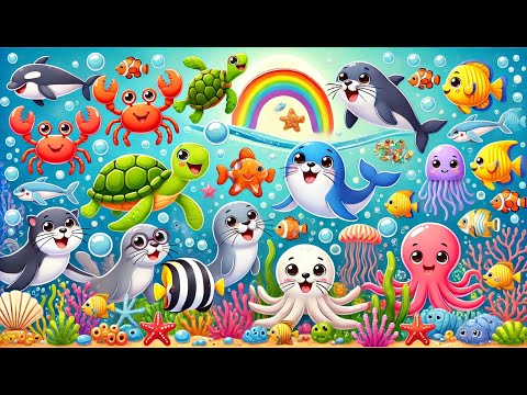 Sea Animals Song For Kids! 🌊🐠 Meet the Coolest Ocean Animals 🦀 | Fun & Educational Song for Kids!