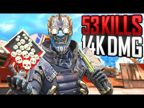 SOLO Octane 53 KILLS and 14,000 Damage Apex Legends Gameplay