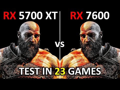 RX 5700 XT vs RX 7600 | Test in 23 Games | 1080p | 2024