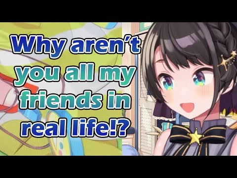 Subaru complains that her viewers are not her real life friends, because Yugioh [hololive/ENG Sub]