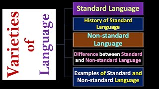 Varieties of Language, History of Standard Language, Standard versus Non-Standard Language