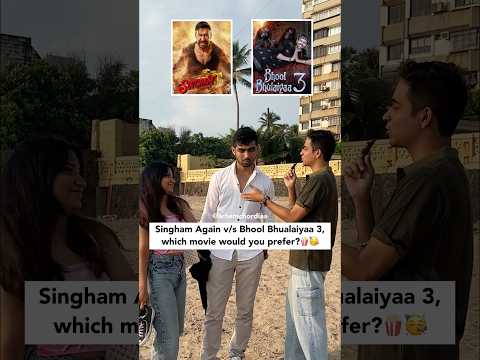 Public Choose between Singham Again V/S Bhool Bhulaiyaa 3 Clash | Vox Pop | Arham Chordia #voxpop