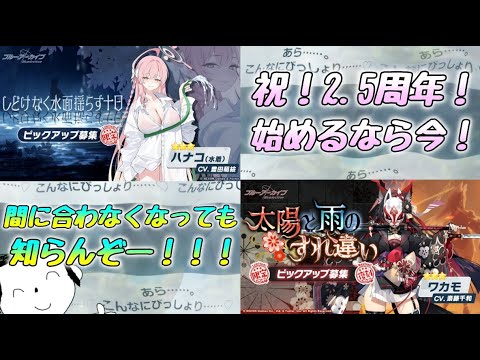 【ブルアカ】2.5周年おめでとう！新攻撃タイプのハナコをお迎えに行くぞ！#ブルーアーカイブ