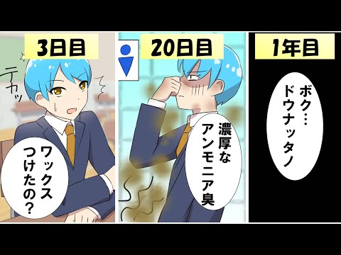 【漫画】風呂に入らないで学校生活を続けると…どうなるのか？【マンガ動画】