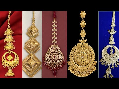 Latest Light Weight Gold Maang Tikka Design | Top 100+ Gold Maang Tikka Designs | GR Fashion