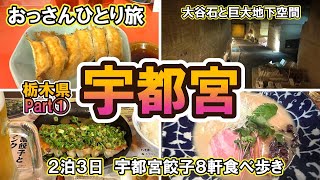 【おっさん　ひとり旅】関東　栃木県①　宇都宮市　人生初宇都宮　餃子８軒飲み歩き　大谷資料館　老舗庄助　みんみん　2泊3日　2024年12月上旬【Vlog】