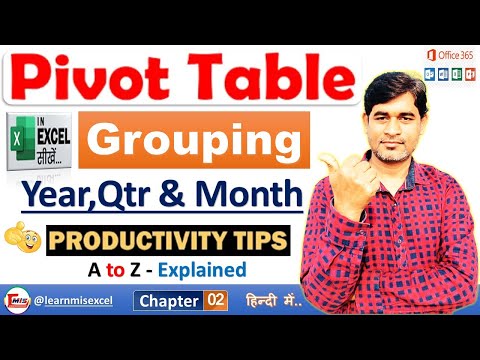 Pivot Table Grouping | Year, QTR & Month | Excel Pivot Table | Part - 2