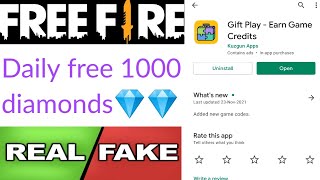 Gift Play app real or fake | free diamonds | Garena free fire | Tech Lover DK