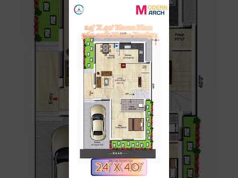 24/40 House plan ! 24*40 Ghar ka naksha 🏡 #trending #shorts