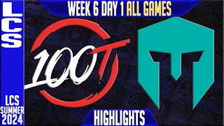 100 vs IMT Highlights ALL GAMES | LCS W6D1 Summer 2024 | 100 Thieves vs Immortals Week 6 Day 1