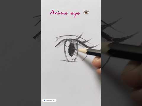 how to draw anime eyes 👀 eye tutorial 💜 #art #shorts #drawpretty #shortsvideo #painting #drawing