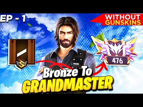 Bronze To Grandmaster 🔥 In New ID | No Gun Skin Challenge | Solo Vs Duo ☠ Ep-1