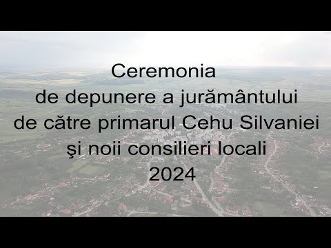 Depunerea jurământului, primăria orașului Cehu Silvaniei!