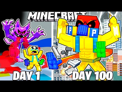 I Survived 100 Days in POPPY PLAYTIME CHAPTER 3 in Minecraft!