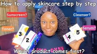 How to apply skincare products step by step for a radiant glowing skin | affordable skincare routine