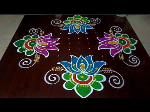 Sankranti muggulu 🦚 beautiful 9dots sankranti chukkala muggulu#rangoli #sankranthi#festival#muggulu