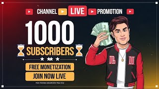 Live YouTube Channel Promotion | 1000 SUBSCRIBERS 2मिनट में ले जाओ#live ‪  @MrVerified-YT@ManojDey