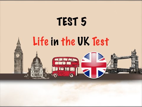 🇬🇧 Life in the UK Test 2017 - Citizenship free practice tests-TEST 5 📚