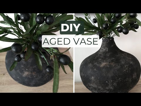 DIY AGED VASE -McGee & Co Dupe- ANTIQUE EFFECT -Simple Neutral Tones