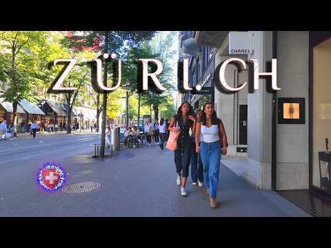 ZURICH SWITZERLAND ✨ Currently Walking tour around BAHNHOFSTRASSE & SHOPPING / City Center Stroll