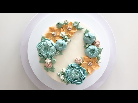 How to Arrange a Buttercream Flower Cake