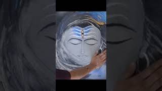 Shiva Mahadev Rangoli 🙏 # short video#rangoli #art #shiva#reversvideo #reels