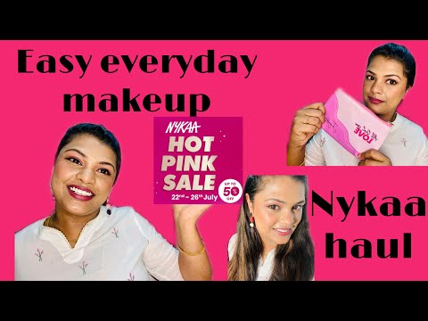 Nykaa haul / easy makeup tutorial/ everyday makeup Tamil video / easy makeup look/ every day makeup