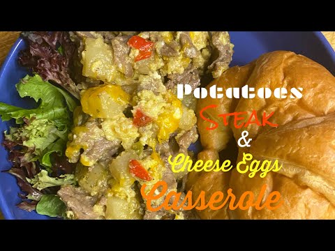 POTATOES STEAK & CHEESE EGG CASSEROLE @cookingwithjudycaldwell6376