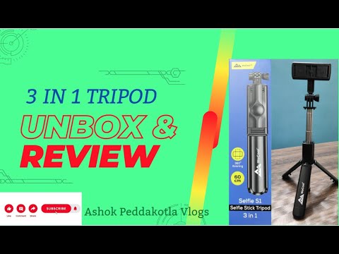 WeCool 3 in 1 Bluetooth Selfie Stick Tripod with Remote  | Review in Telugu | Ashok Peddakotla Vlogs