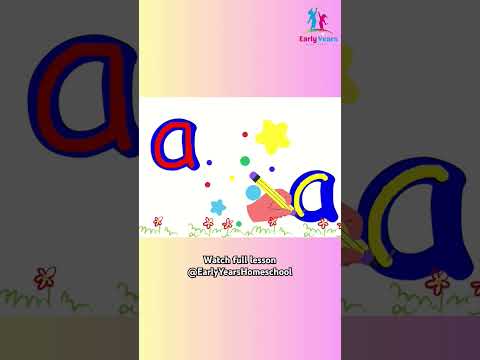 Learn To Write 'a' | Jolly Phonics Lesson For kids | Preschool Teaching #funlearning #JollyPhonics