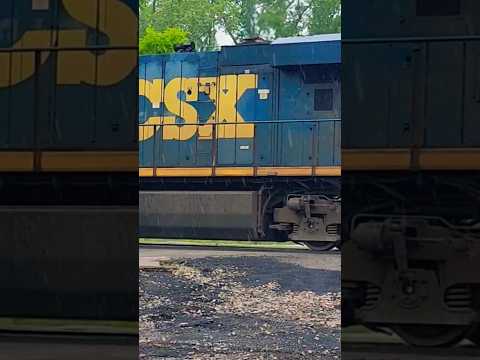 CSX POWER LEADS A MILITARY TRAIN IN THE RAIN! #railroad #railway #trains #csxrailroad