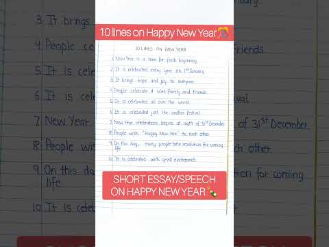 10 lines on Happy New Year || Speech on Happy New year #happynewyear #10linesspeech #newyear