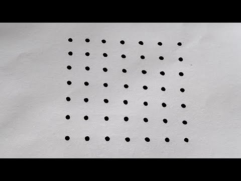 7×7 straight line dots rangoli || 7×7 chukkala muggu